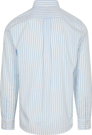 GANT Shirt Stripe Poplin Classic Blå
