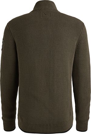 PME Legend Half Zip Structure Sweater Beluga Grün