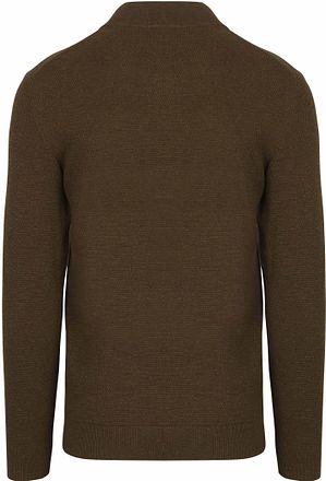 Profuomo Half Zip Genser Struktur Mørkegrønn