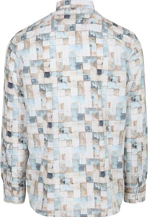 State Of Art Hemd Druck Blau
