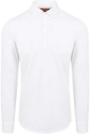 Suitable Camicia Långärmad Pikétröja i Vit