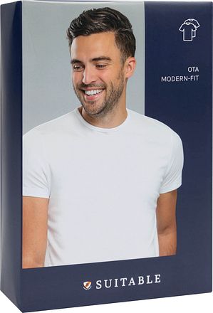 Suitable Ota T-Shirt Round Neck White 2-Pack