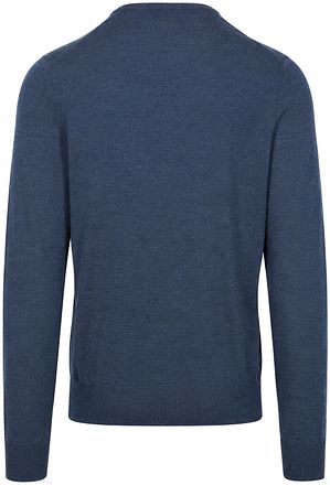 Suitable Pull Col V Laine Mérinos Denim