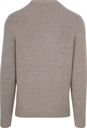 Suitable Tröja i valkad ull, taupe