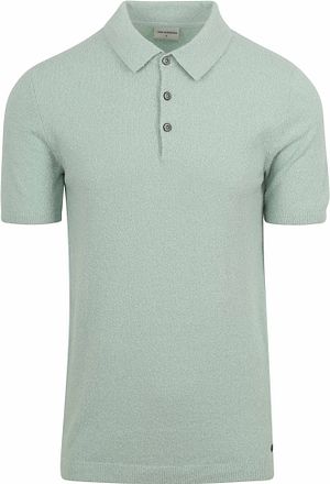 No Excess Knitted Polo Shirt Structure Green