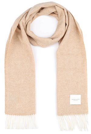 Profuomo Tørklæde Lys Beige Lammeuld