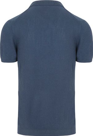 Suitable Respect Polo Structure Knit Blauw