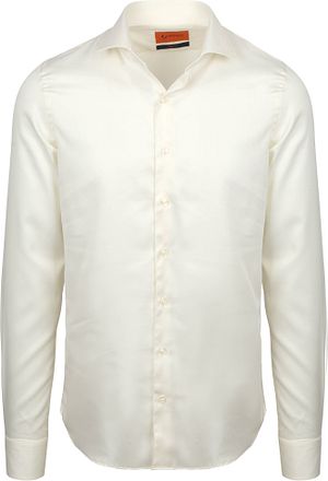 Suitable Skjorte Med Ekstra Lange Ermer Twill Ecru