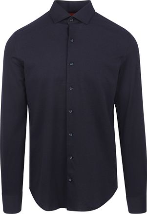 Suitable Stickad Piké Skjorta Marinblå