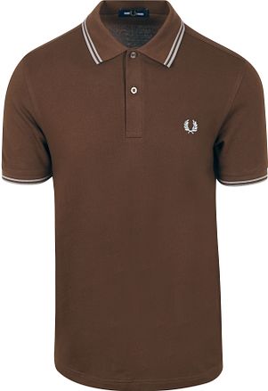 Fred Perry Polo Twin Tipped M3600 Brown 49A