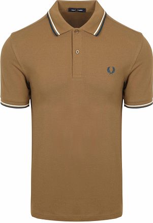 Fred Perry Polo Twin Tipped M3600 Brun Z60