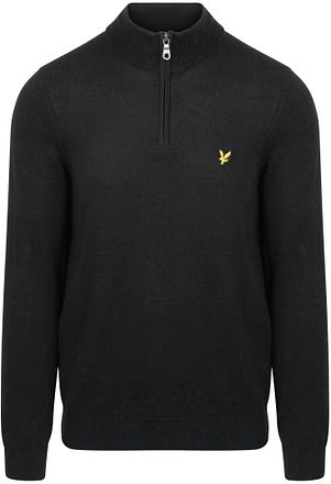 Lyle & Scott Halv Glidelåsgenser Svart