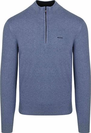 NZA Half Zip Tröja Christopher Melange Mjuk Blå