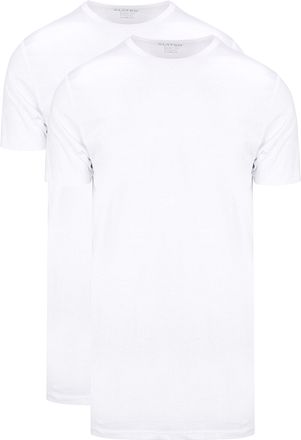 Slater T-shirt Extra Lång Rundhalsad Vit (2-pack)