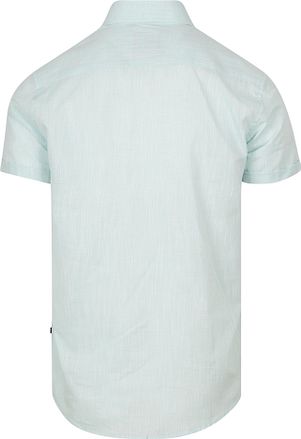 Suitable Kortermet Skjorte Cotton Slub Lysegrønn