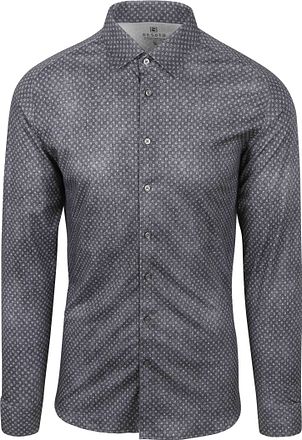 Desoto Skjorte Print Denim Mørkeblå
