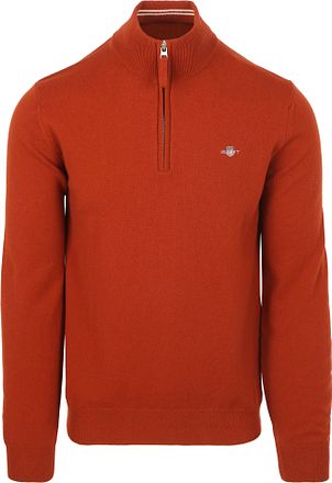 GANT Half Zip Tröja Ull Logo Rost