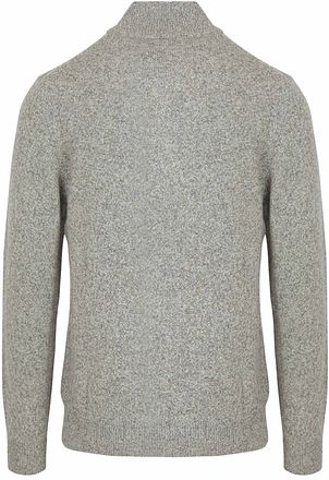 Profuomo Half Zip Pullover Lambswool Melange Grey