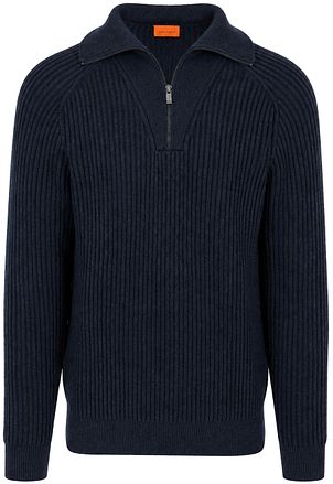 Suitable Half Zip Pullover Sailor Wool Blend Navy