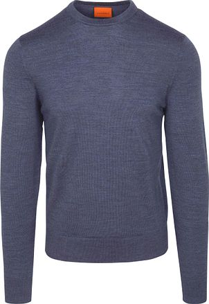 Suitable Merino Pullover Rundhals Denimblau