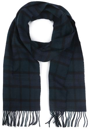 Barbour Skjerf Tartan Lammeull Mørkeblå