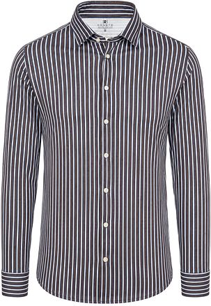 Desoto Shirt Multi Stripe Brun