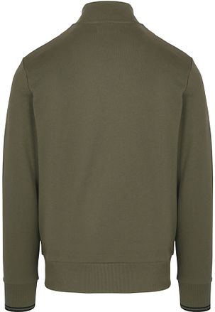 Fred Perry Halvzip Genser Olivengrønn