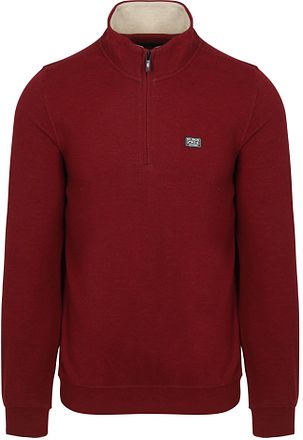 NZA Half Zip-tröja Samuel Körsbärsröd
