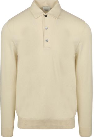 Profuomo Polo Manches Longues Blanc Cassé