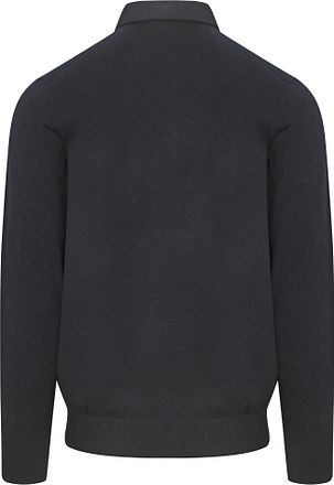 Profuomo Långärmad Piké Luxury Basic Navy