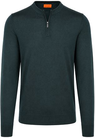 Suitable Crew Zip Merino Mørkegrønn