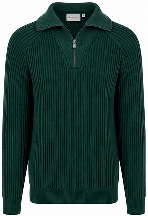Suitable Half Zip Pullover Sailor Wool Blend Dark Green