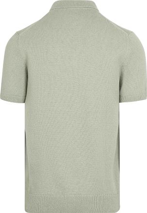Suitable Heavy Knitted Polo Shirt Raw Light Green