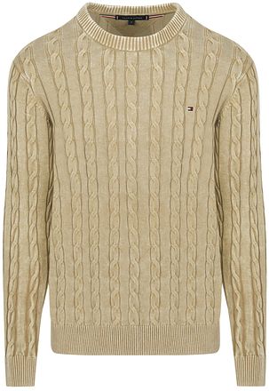 Tommy Hilfiger Tröja Cable Sandalwood