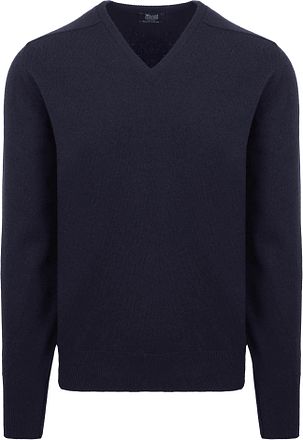 William Lockie V-Neck Lambswool Navy