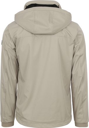 No Excess Jacket Half Long with Hood Beige