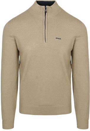 NZA Half Zip Tröja Christopher Melange Varm Beige