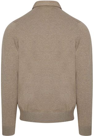 Profuomo Långärmad Pikétröja Luxury Basic Beige