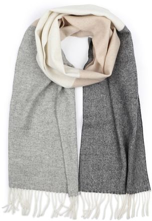 Profuomo Scarf Lambswool Gray Beige