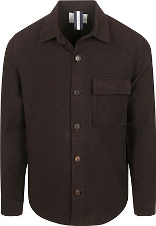 Profuomo Surchemise Moleskin Marron Foncé