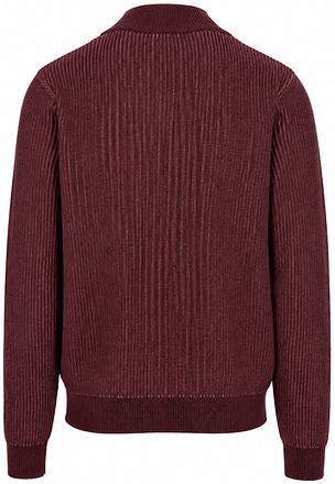 Suitable Bico Half Zip Tröja Vinröd