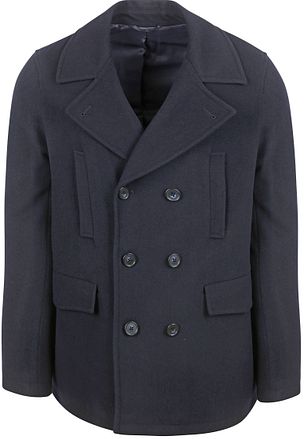 Suitable Caban Coat Wool Navy