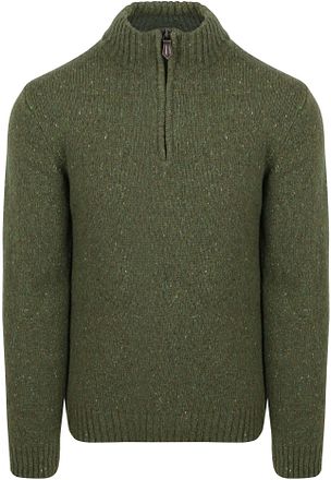Suitable Half Zip Tröja Donegal Tweed Eco Wool Grön
