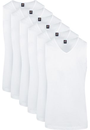 Suitable Viless T-Shirt Ärmlös Vit 6-Pack