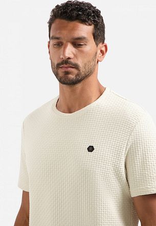 No-Excess T-Shirt Jacquard Ecru