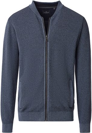 CASAMODA Cardigan Zippé Structure Bleu Foncé