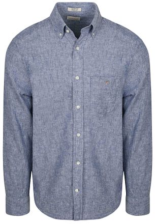 Gant Shirt Cotton Linen Blue