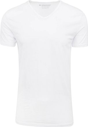 Garage Stretch Basic T-Shirt Weiß V-Ausschnitt