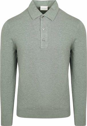 Profuomo Langermet Poloskjorte Luxury Basic Grønn