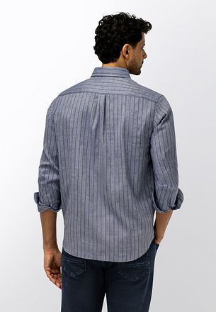 Chemise State of Art Rayée Bleu Foncé